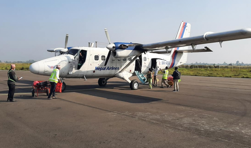 नेपाल एयरलाइन्सले अछाममा भोली देखी उडान भर्ने